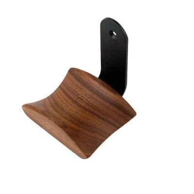 Immagine di supporto per cuffie in legno di noce, da scrivania, tavolo cuffie, audio, studio e giochi (montaggio a parete)