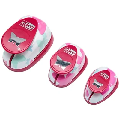Immagine di efco Set di perforatrici con Motivo a Farfalla, Colore Rosa
