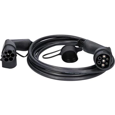 Immagine di KS Tools 117.7150 Cavo di ricarica efuturo diritto, tipo 2 su connettore 2, 1 fase, fino a 7,4 kW, 32 A, 230 V, modalità 3, 5 metri