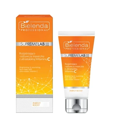 Immagine di Bielenda Professional Supremelab Energy Boost maschera illuminante e nutriente con vitamina C ultra stabile, 70 ml