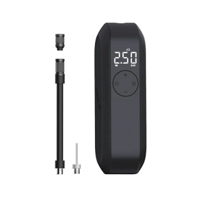 Immagine di CYCPLUS Compressore d&#039;Aria Elettrico Portatile 150 PSI, Gonfiatore Ricaricabile per Pneumatici di Biciclette, Auto, Moto e Palloni con Display LED Spegnimento Automatico.