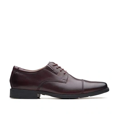 Immagine di Clarks Tilden Cap, Scarpe con lacci Uomo, Rosso Wine Leather, 44.5 EU
