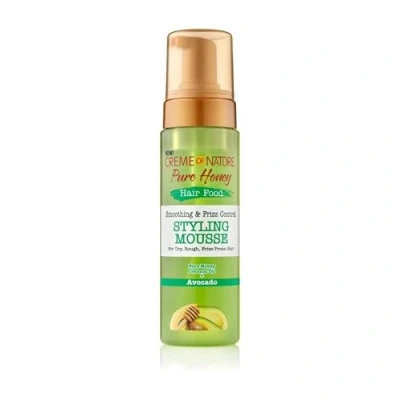 Immagine di Creme of Nature, Pure Honey Hair Food Avocado, Mousse Modellante a Base di Olio Avocado e Miele, Definisce i Ricci Riduce Effetto Crespo, Trattamento per Capelli Ricci, Mossi Crespi, 207ml