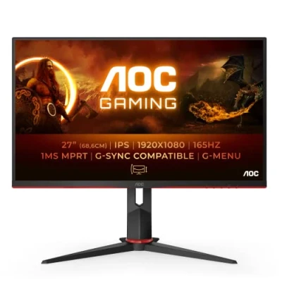 Immagine di AOC Gaming 27G2SPU Monitor 27 pollici FHD IPS, 165 Hz, 1 ms, FreeSync Premium (1920 x 1080, VGA, HDMI, DisplayPort, USB Hub) Nero/Ross