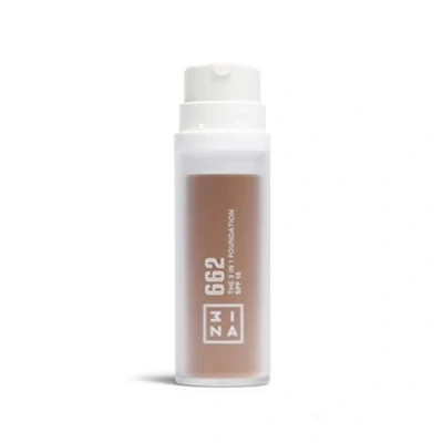 Immagine di 3INA MAKEUP The 3 in 1 Foundation 662 Caramello Fondotinta con Sottotono Neutro Primer Correttore e Coprente Professionale SPF 15 Vitamina C Vegan Cruelty Free