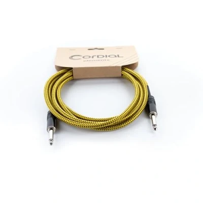 Immagine di Cordial ELEMENTS EI 5 PP Tweed YE, Cavo Sbilanciato, Jack TS (Mono)/Jack (Mono) m Giallo
