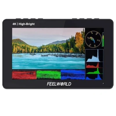 Immagine di FEELWORLD F5 Prox 5.5&quot; 1600nit High Bright Touch Screen 4K HDMI DSLR Camera Field Monitor with F970 Install, 3D LUT and Power Kit 245g Professional Lightweight