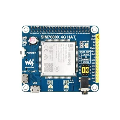 Immagine di Waveshare 4G/3G/2G/GSM/GPRS/GNSS HAT for Raspberry Pi Jetson Nano Based on SIM7600G H Supports LTE CAT4 up to 150Mbps Downlink Data Transfer The Global Version Positioning Module
