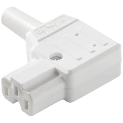 Immagine di Kaiser 792/ws/C Connettore di alimentazione 792 Presa angolata Tot poli: 2 + PE 10 A Bianco 1 pz.