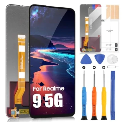 Immagine di ARSSLY per OPPO Realme 9 5G RMX3474 LCD Display, PRO RMX3471 RMX3472 6,6&quot; Schermo Touchscreen Digitazer Assembly Sostituzione con Riparazione Kit(Nero)