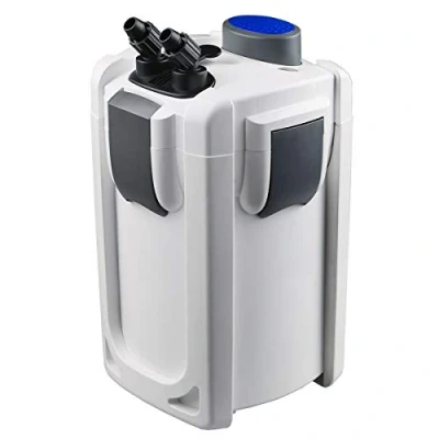 Immagine di SunSun HW 702B filtro esterno per acquari fino a 400 litri, con pompa 1.000 l/h e chiarificatore UVC da 9W, 3 stadi mezzi spugne filtranti inclusi