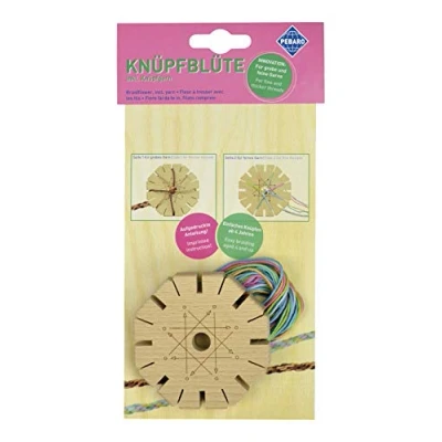 Immagine di Pebaro KBL1 SET Bouquet in Legno Massiccio di faggio, 7 Colori Diversi, per Creare Braccialetti dell&#039;amicizia, Lacci e Fasce Capelli, 25 x 13 2 cm