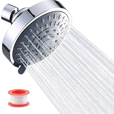 Immagine di Soffione Doccia Pressione Pioggia,Soffione Fisso Regolabile,Soffione Spa Lusso,Soffione Bagno Ad Alta Pressione,5 Modalità Di Spruzzo,Installazione Fissa,Adatta Per Casa,Hotel,Bagno