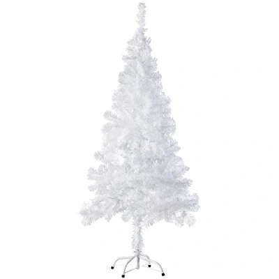 Immagine di tectake® Albero di Natale Artificiale con Supporto, Aspetto naturale ottimo per Decorazioni Casa, Alberi Natale, Base Christmas Tree Bianco, 150 cm