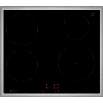 Immagine di NEFF T46SBE1L0 piano cottura a induzione N50, autosufficiente in vetroceramica, larghezza 60 cm, touch control, livello di potenza, Quick Start, Re alzato, colore: Nero
