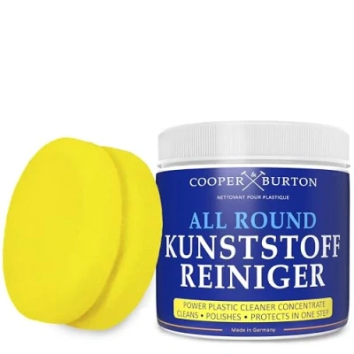 Immagine di detergente intensivo concentrato in plastica sostenibile, 0,5 kg, per una pulizia radiosa, rimuove facilmente sporco e macchie di COOPER &amp; BURTON con spugna a mano