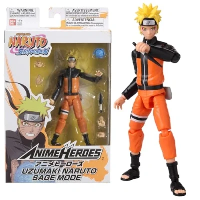 Immagine di Bandai Anime Heroes Figura Naruto Uzumaki in modalità Eremita (Sage mode) Shippuden 17 cm Figurina snodata Giocattolo per bambini dai 4 anni su 36907