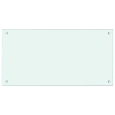 Immagine di vidaXL Paraschizzi per Cucina Paraspruzzi Fornelli Resistente al Calore Pannello Splashback Parete Bianco 80x40 cm in Vetro Temperato