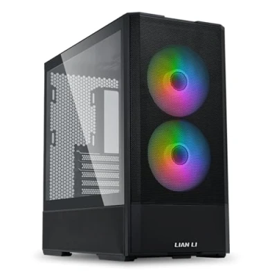 Immagine di Lian Li LANCOOL 207 Gaming PC Case ATX Nero Midi Tower con illuminazione RGB, schede grafiche fino a 375 mm, 360 mm Radiatore, Black Acciaio, Vetro Temperato