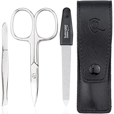 Immagine di marQus set manicure professionale Forbicine unghie, e pedicure con custodia in similpelle, kit da viaggio unghie