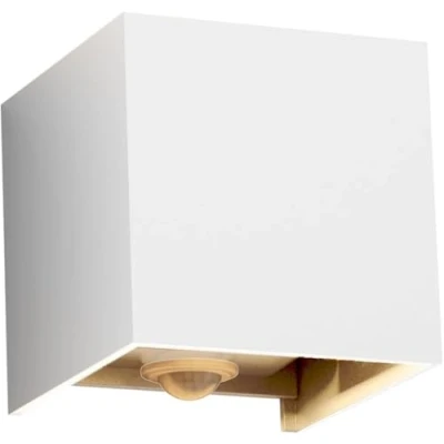 Immagine di Klighten Lampada da esterno, 12W Applique parete con sensore di movimento per luci esterni/interni fascio regolabile IP65 Impermeabile 4000K,Bianca