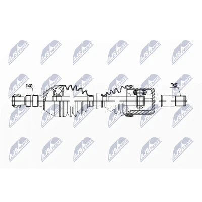 Immagine di NTY NPW PL 142 Albero motore / Semiasse Assale anteriore Dx 575 Trasmissione automatica