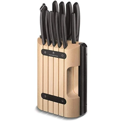 Immagine di Victorinox Ceppo di coltelli professionale senza contenuto, compatto, spazio per 6 coltelli, custodia in legno, color mandorla beige