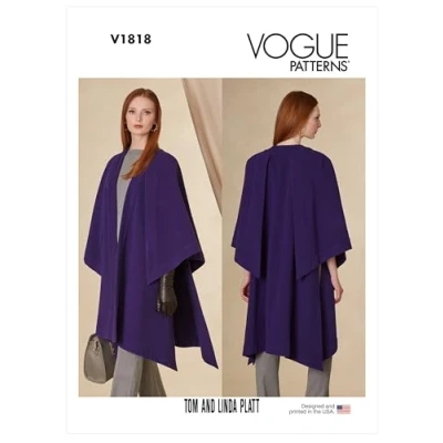 Immagine di Vogue Patterns V1818A Giacca da donna A (XS S M L XL XXL), carta
