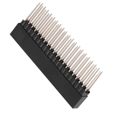 Immagine di 3pcs Intestazione Pin femmina, 2 x 20 2.54m Pitch Extra Tall Femmina Doppia Intestazioni per Short compatibile