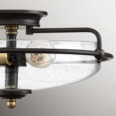 Immagine di QUOIZEL Plafoniera Griffin bronzo/trasparente, 3 luci