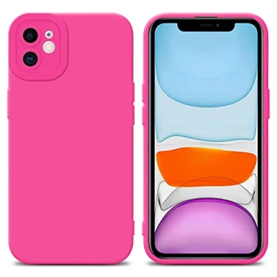 Immagine di Cadorabo Custodia compatibile con Apple iPhone 12 in FLUID HOTPINK Coperchio protettivo silicone TPU flessibile