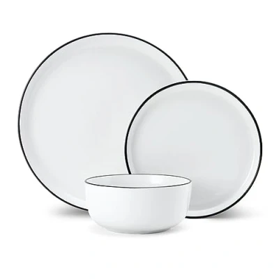 Immagine di Mikasa Limestone Set da pranzo in piatti 12pc, servizio tavola bianco per 4 persone con portata, laterali e ciotole.
