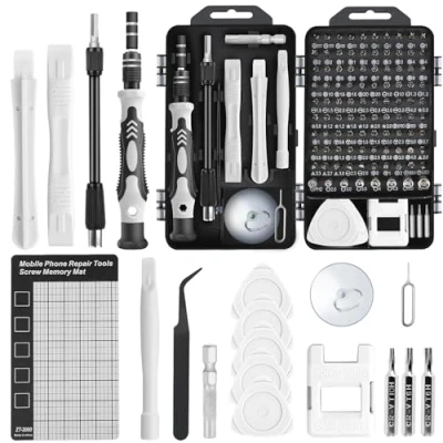 Immagine di Romon Set Cacciaviti Precisione Magnetici, 122 In 1 Professionali, Kit Cacciavite Di Riparazione Portatile, Per Smartphone, Tablet, Elettronica