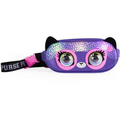 Immagine di Purse Pets, Savannah Spotlight, Marsupio, Giocattolo interattivo e Borsetta a Tracolla, Oltre 30 Suoni luci, Giocattoli per Bambine dai 5 Anni in su