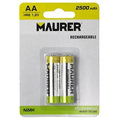 Immagine di BATTERIA RICARICABILE STILO MAURER CONF PZ 2 CAPACITA&#039; 2500 MAH Volt 1,2 AA HR6