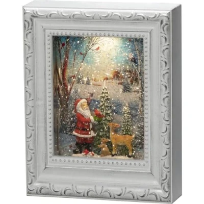 Immagine di Konstsmide Globo di neve a LED Babbo Natale con animali/riempita d&#039;acqua/decorazioni natalizie per interni batteria/timer/funzionamento batteria: 3 x AA 1,5 V (escl.) o USB (Inc)