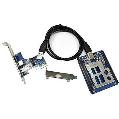 Immagine di H&amp;D Hyaline&amp;Dora PCIe PCI Express USB 2.0 to ExpressCard 34 mm 54 Slot Adapter PCIexpress Card Converter Reader