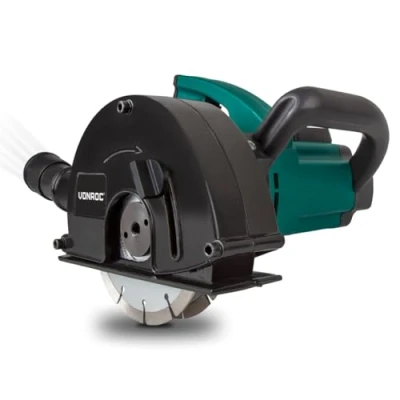 Immagine di VONROC Scanalatore per tracce muro 1700W, 150mm. Scanalatrice elettrica. Include 2 dischi diamantati e sacca portautensili. Larghezza di taglio regolabile 14/19/29 mm. Con connettore aspirapolvere