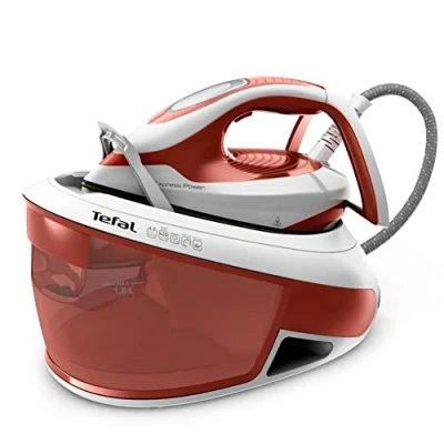 Immagine di Tefal Generatore di vapore SV8110 Express Power, prestazioni potenti, tecnologia senza impostazione, serbatoio dell&#039;acqua da 1,8 L, verticale, Made in Francia, Eco Stand