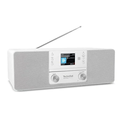 Immagine di TechniSat DIGITRADIO 370 CD IR Radio da tavolo DAB+, DAB, FM, Internet WLAN, Bluetooth, CD, USB, Internetradio incl. telecomando Bianco