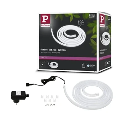 Immagine di Paulmann SimpLED Outdoor Stripe 78907 Kit completo striscia LED con spina 24 V 3 m Bianco luce del giorno 1 pz.
