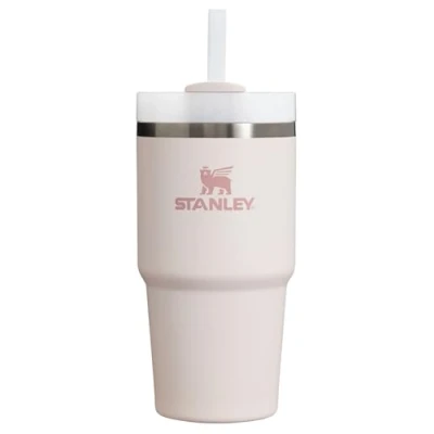 Immagine di STANLEY Quencher FlowState H2.0 Bicchiere termico sottovuoto in acciaio inox con coperchio e cannuccia, per acqua, tè freddo o caffè, frullati altro, colore: quarzo rosa 2.0, 590 ml