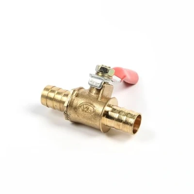Immagine di valvola a sfera in ottone da 10 mm, per di arresto e tubo spinato rubinetto olio, confezione 1