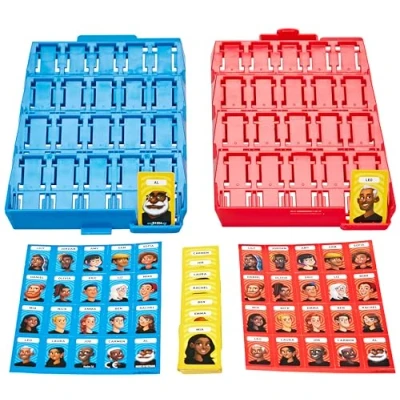 Immagine di Hasbro Gaming Grab and Go Guess Who? gioco di indovinazione originale per bambini dai 6 anni in su, portatile 2 giocatori, viaggio bambini, multicolore