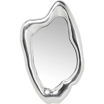 Immagine di Kare Design Specchio Hologram, Argento, 117X68Cm, Montaggio Verticale E Orrizontale, Forma Organica, Oggetto Di