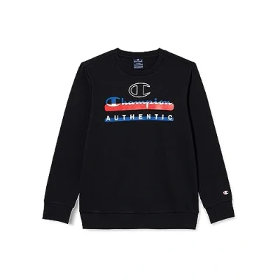 Immagine di Champion Legacy Graphic Shop B Ultralight Powerblend Fleece Crewneck Felpa, Nero, 7 8 Anni Bambino FW23