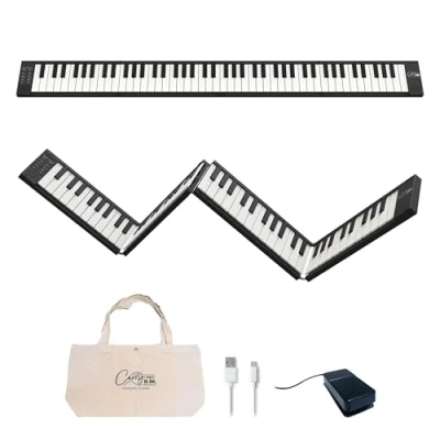 Immagine di Blackstar BA203011, Carry on 88 tasti Nero Piano Digitale Portatile by USB MIDI Controller con Batteria Ricaricabile