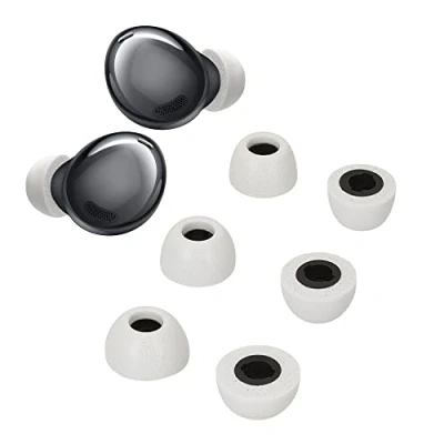 Immagine di kwmobile Gommini Auricolari Memory Foam Set da 6 Compatibile con Samsung Galaxy Buds Pro Cuffie In Ear Schiuma 3 Size grigio