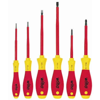 Immagine di Kit cacciaviti VDE 6 parti Wiha SoftFinish Taglio, Croce Phillips