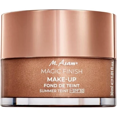 Immagine di M. Asam Magic Finish Summer Teint Con SPF 30 (30ml), primer, fondotinta, cipria e correttore 4 in 1, nasconde, equilibra, abbellisce perfeziona l&#039;incarnato Per pelli abbronzate, vegan